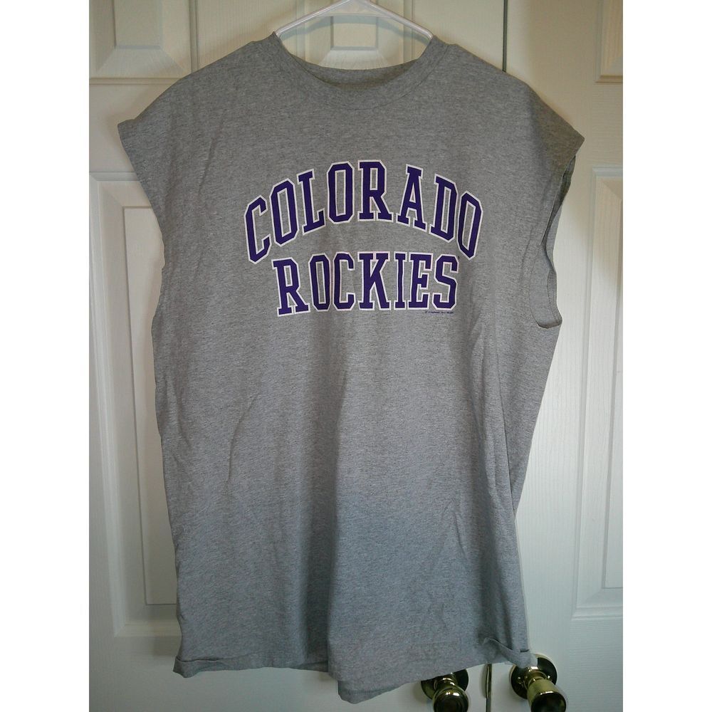 MLB Colorado Rockies Sleeveless Tank Athletic TShirt Baseball Fan Jersey Tank XL